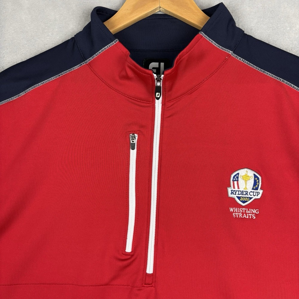FootJoy Golf Vest Mens XL Red Blue Ryder Cup Whistling Straits 2020 Gilet - Picture 3 of 10